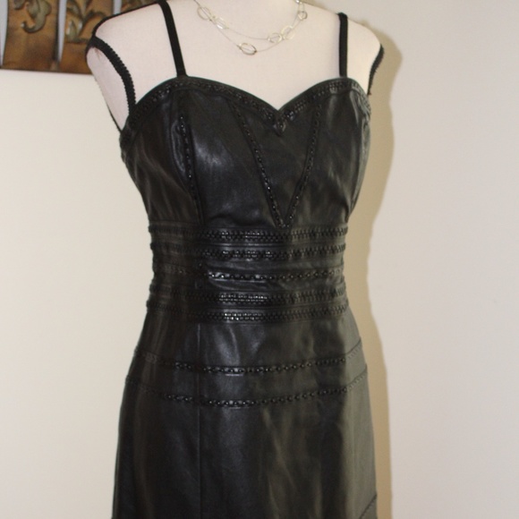Guess, Faux leather strapless dress removable straps....... - Picture 10 of 12